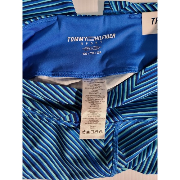 Tommy Hilfiger Sport High Rise Bike Shorts Athletic Blue XS - Picture 5 of 6